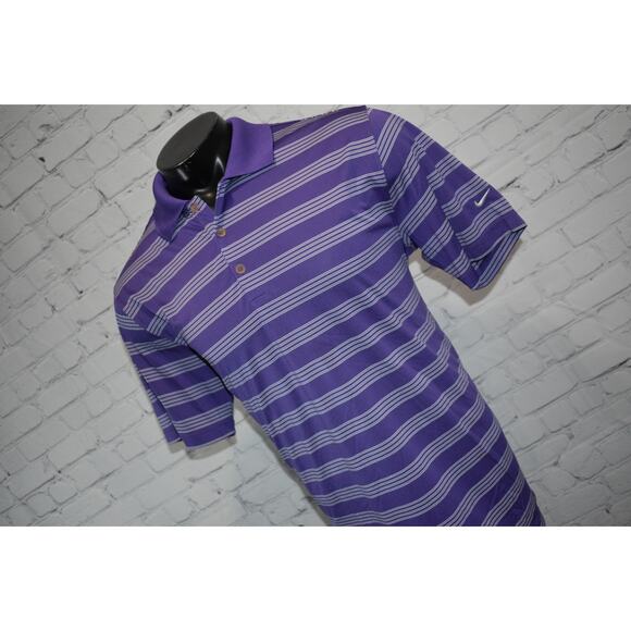 Nike Golf Polo Shirt Mens Size Large Tour Performance Dri-Fit Polyester Purple - Picture 6 of 6
